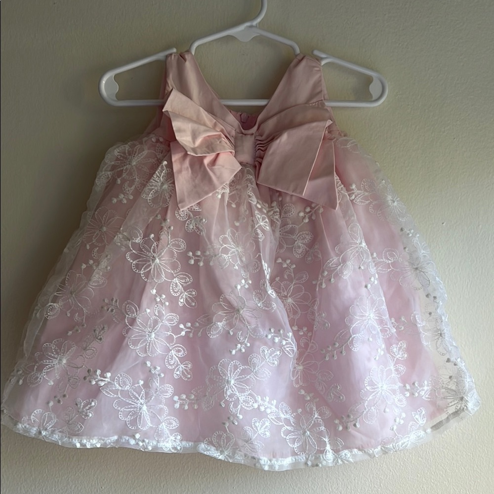 Elegant Pink Kids Dress with Bow